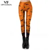 Leggings VIP FASHION Creatività Halloween Skull Print Leggings Pantaloni Sport sexy Fitness Legging casual Femme Abbigliamento donna