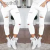 Women's Jeans New Design Ripped Jeans For Women Big Size Pipped Trousers Stretch Pencil Pants Leggings Ladies Jeans 240304