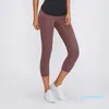 L102 Leggings sportivi attillati da donna Capri Leggings sexy per il controllo della pancia da yoga Tessuto elasticizzato a 4 vie Non visibile attraverso pantaloni fintess di qualità