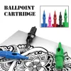 Inks 20pcs Tattoo Ballpoint Pen Cartridges Tattoo Needles Ink Free for Beginner Designer Dotwork Drawing Practice Tattoo Refill