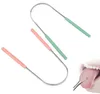 1 Uds. Raspador de lengua de acero inoxidable cepillo limpiador Oral higiene cepillo de dientes Tounge de alta calidad 2206147917793