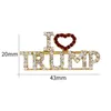 Arts And Crafts I Love Trump Rhinestones Brooch Pins For Women Glitter Crystal Letters Coat Dress Jewelry Brooches Drop Delivery Home Dhfi1