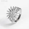Designer David Yumans Yurma Jóias Davids Girassol clássico popular, cheio de imitações Diamond Stars Acessórios de estilo simples anel para mulheres