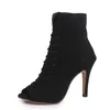 Robe chaussures femme talons hauts femmes sandales daim couleur unie stiletto poisson bouche forme dentelle augmentation antidérapante