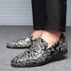 Sapatos de vestido festa homens clássico glitter mocassins ouro casamento elegante 2024 zapatos de hombre vestir formal