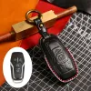 Lyxbilsnyckelfodral omslag FOB Protector Leather Keychain Holder Accessories for Ford Focus Mondeo Fiesta Kuga Escort EcoSport