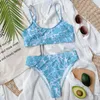 Maillots de bain pour femmes Sexy Floral Imprimé Bikini Ensemble High Rise Jeune Dame Attrayant Beachsuit Batingsuit