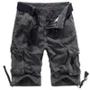 Shorts pour hommes 2024 Été Casual Lâche Camouflage Cargo Hommes Multi-Poche Coton Street Militaire Genou Longueur Plage