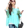 Bluse Chiffon Tops Neuheit 2021 Damen Blumendruck Lässige Lose Blusen Shirts Plus Größe 4XL 5XL 6XL Damen Sommer Tops Blusen