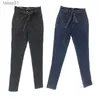 Jeans da donna 5XL Vita Jeans 3 colori Denim elasticizzato Jean Aderente Cintura con nappe Fasciatura Push Donna NK004 240304