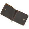 Carteiras Vintage Bifold Cartão Bolsa Carteira Moda Mens com Bolso de Moeda Genuíno Couro Dinheiro Curto Homens Slim