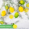 Dekorativa blommor falska citroner limefrukter och skivor set - paket med 36 faux citrusfrukter konstgjorda dekorationer för hemkök