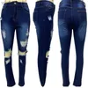 Women's Jeans Jeans For Womens Fashion Clothing Sexy Broken Hole Washed Slim Stretch Denim Leggings Long Pants Spring Summer Trousers Plus Size 240304