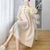 Robes Robes de maternité automne hiver vêtements pour femmes enceintes mode broderie couture robe d'allaitement robes de grossesse