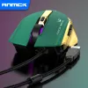 Ratos anmck rgb gaming mouse com fio computador mause usb 6 botões ajustável dpi led óptico ergonômico silencioso gamer ratos para laptops pc