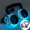 Lunettes de soleil lumineuses, LED Steampunk avec lumières, fournitures de discothèque, accessoires de lunettes néon