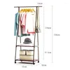 Hangers Removable Bedroom Hanging Clothes Rack With Wheels Floor Standing Coat Multi-function Modern Wardrobe Hanger