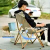Kamp Mobilya Açık Alüminyum Alaşımlı Katlanır Sandalye Taşınabilir Kamp Siyah Büyük Çelik Tüp Hafif Kelebek