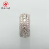 REDLEAF Fina smycken ringar High End D VVS1 Moissanite Rings 925 Sterling Silver Diamonds Förlovningsringar för kvinnor