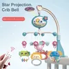 Baby Remote Control Bed Bell Can Be Fixed Rattle 360 Degree Rotating Cartoon Pendant projection With Music Box Entertainment 240226