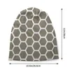 ベレットグレーハニカムパターンボンネットファム男性のためのクールニット帽子冬の温かい幾何学六角形ビーニーキャップ