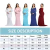 マタニティドレスPographyProps Plus Size Dress Elegant Fancy Cotton Pregnancy PO Shoot Women long 240301