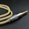 Hörlurar KZ EARPHONES GOLD SILVER Mixed Plated Upgrade Cable Hörlurtråd för ZS10 Pro ZSN AS10 AS06 ZST ES4 ZSN Pro BA10 ES4 ZSX C12