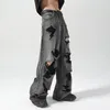 Jeans pour hommes Hommes Streetwear Personnalité Ripped Hip Hop Punk Casual Moto Stretch Coréen Mode Denim Pantalon Pantalon B62