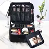 Estojo de maquiagem profissional portátil, à prova d'água, bolsa de viagem feminina com espelho, cosmetologia, ferramenta para unhas, mala para mulheres 240227