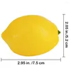 Decorative Flowers 60 Pcs Artificial Lemons Fake Faux Fruits In Yellow 3 Inch Long X 2 Wide