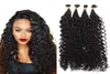 100S Brazilaina Keratin Tip Curly Hair Extension Blond Human Hair Extension Keratin Flat Tip Hårförlängning Naturlig svartbrun 141802702