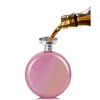 Hip Flasks Portable Glitter Coating 5Oz Flask Stainless Steel Creative Cute Liquor Wine Bottle With Crystal Lids Funnel For Women