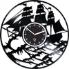 ZK20 Ship l Clock, Best Gift for Boy, Ocean Vinyl Record Clock, Ship Clock, Wall Clock Modern, Valentines Day Men, Birthday Gift for Kids, Sea Gift