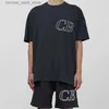 Herren-T-Shirts Herren-T-Shirts 2023 Cole Buxton ITALIC OUTLINE T-Shirt Herren Damen besticktes CB-T-Shirt Oversize Kurzarm Vintage Stoff Rundhals-Tops Q240304