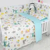 7pcs/set baby bedding set cotton bed linens for boy girl girl bebs cortoon cotpillcase bed sheet fullerなし240229
