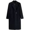High end mid length suit jacket for women's spring new loose temperament lock buckle design sense suit