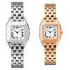 Womens Watches Square Watch Gold Womenwatch för Lady Watch Quartz rostfritt stål superlysande armbandsur Luxury Watch Diamond Watch Montre de Luxe XB017 B4