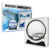 Moving Sand Art Picture Round Glass 3D Hourglass Deep Sea Sandscape In Motion Display Flowing Frame 712 tum för heminredning 240219