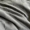 Ensemble de literie de luxe en pur coton, couleur unie, housse de couette nordique, drap et taie d'oreiller, ensembles à carreaux gaufrés 3D, textiles de maison, 240226