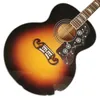 43 "J200 molde polimento de madeira maciça pôr do sol cor brilhante pintura guitarra acústica