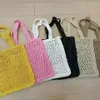 Designer-Strandtasche Hobo Bag Sommer lässige Stroh-Damentasche hohle bestickte Buchstaben große Kapazität Umhängetasche Handtasche Urlaub am Meer