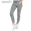 Damenjeans Neues Design Jeans Große Größe Paspelhose Stretch Bleistifthose Leggings Damenjeans 240304