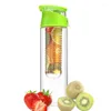 Wasserflaschen tragbare Obstfasser Flasche Kinder Outdoor Sportsaft Flip Deckel für Küchentisch Campingreisen