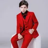 Trajes Traje de boda roja para niños Fotografías para niños Juego