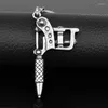 سلاسل المفاتيح Alloy1pc Gun Metal Mini Tattoo Machine Necklace Punk Style Pendant for Women Men Hip Hop Jewelry Gifts