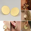 Boucles d'oreilles pendantes à la mode pour femmes, grandes boucles d'oreilles géométriques suspendues, bijoux modernes, 2024