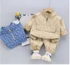 Giyim Setleri Bebek Bebek Giysileri Set Gündelik Trailsuit Uzun Kollu Mektup Kazak Hoodiespants Çocuk Bebek Ropa Suits9446625