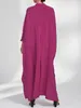 Vestidos casuais uoozee saudita árabe dubai muçulmano eid robe vestido 2024 primavera outono batwing mangas soltas noite kaftan maxi para mulheres