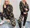 Designer Kvinnor Tracksuits Cardigan Zipper Jacket Pullover Jogger Pants Luxury G Letter Print Two Piece Set Women's Clolthing