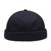 Unisexe Docker Sailor Biker Cap Hommes Réglable Casual Brimless Skull Loop Beanie Chapeau Solide Hommes Chapeau Été Gorro Femmes Chapeaux Y324b